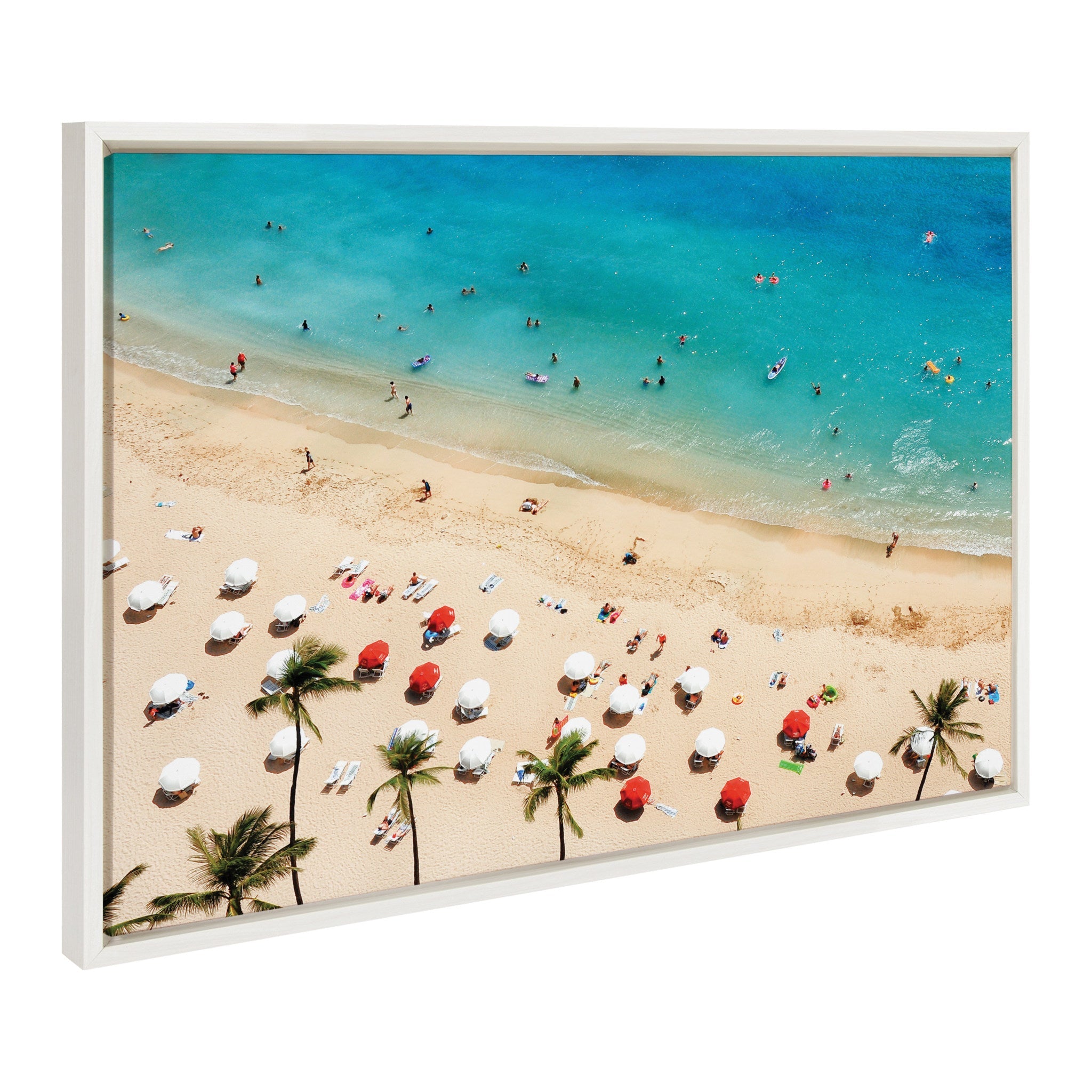 Sylvie Tropical Beach Framed Canvas by Simon Te by kateandlaurel - product image 2 for Resin Society