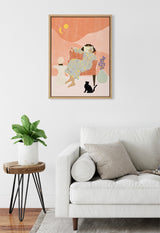 Sylvie A Wine a Day Keeps the Doctor Away Framed Canvas by kateandlaurel - product image 5 for Resin Society