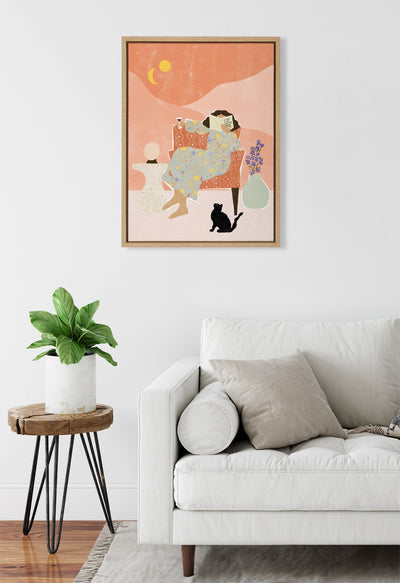 Sylvie A Wine a Day Keeps the Doctor Away Framed Canvas by kateandlaurel - product image 5 for Resin Society