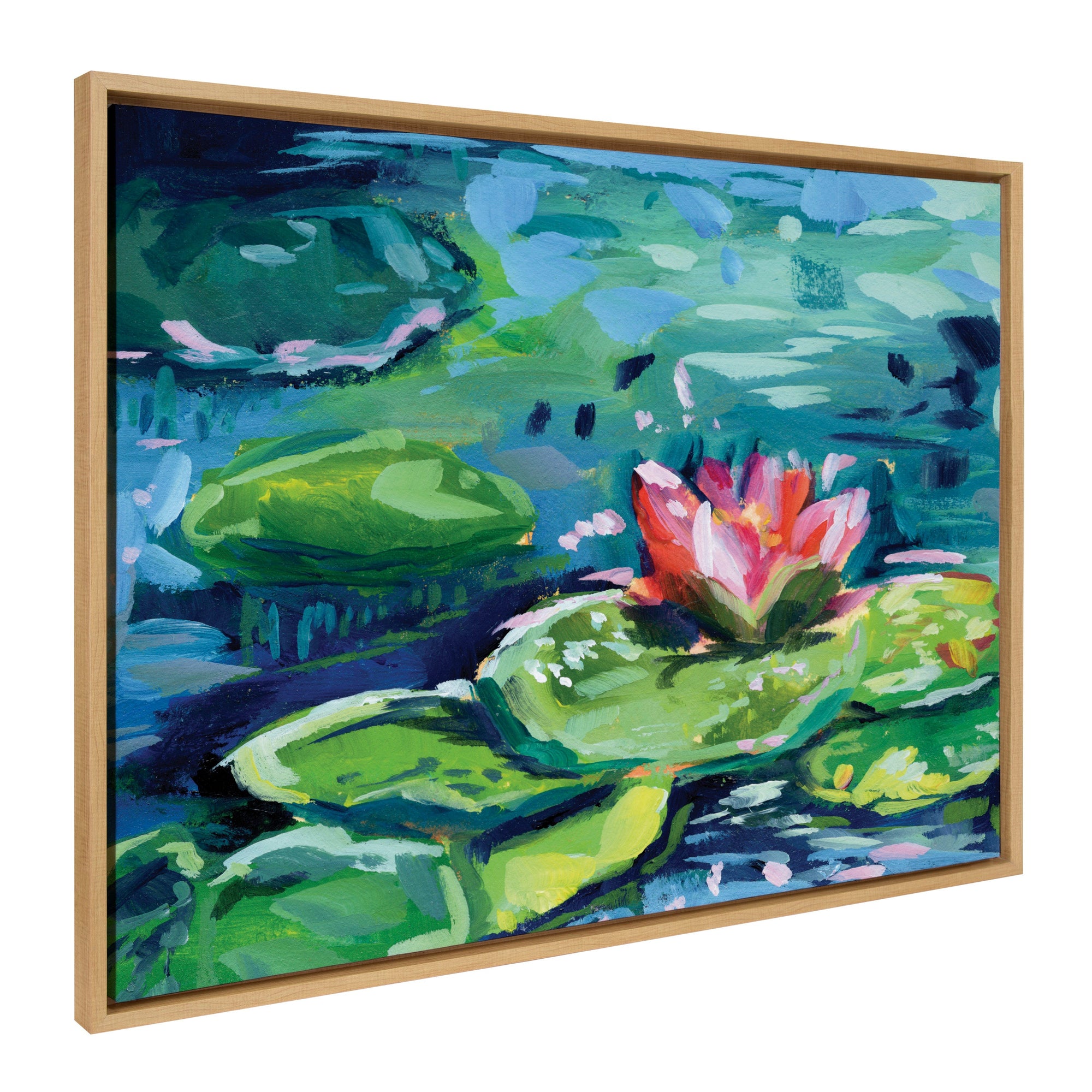 Sylvie Lily Pad By The Shore Framed Canvas by Rachel Christopoulos by kateandlaurel - product image 7 for Resin Society