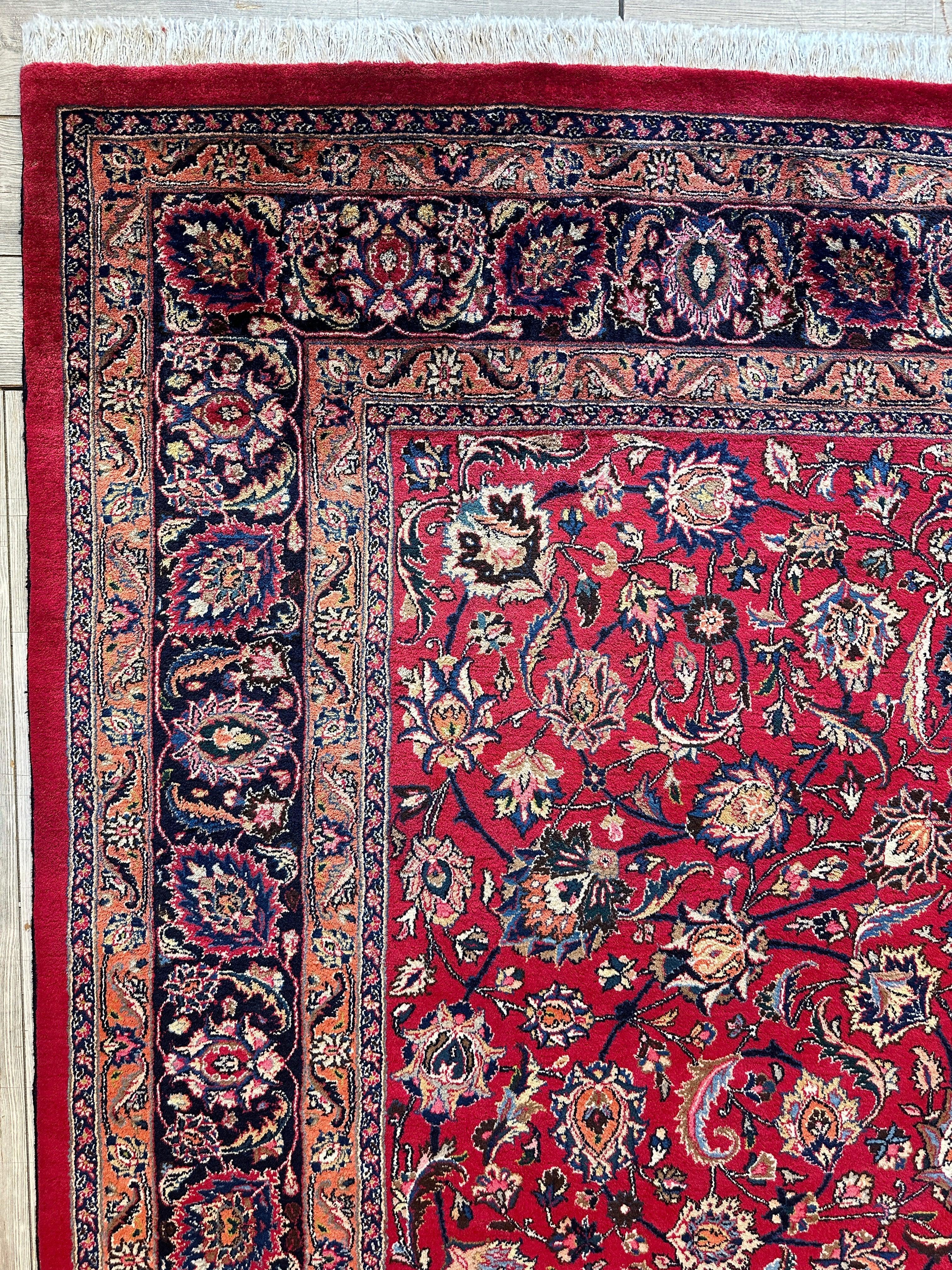 Fine Allover Persian Mashhad Rug 8’2”x11’6” by Rugistan - product image 10 for Resin Society