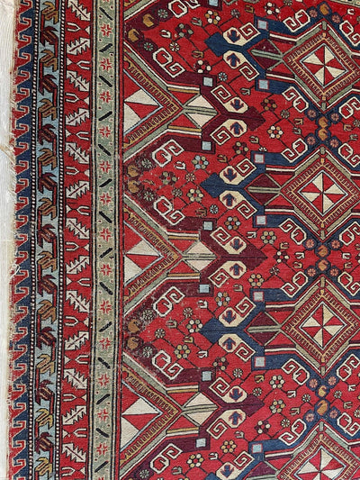 Fine Antique Natural Dyes Caucasian Soumak Area Rug 73''x91'' by Rugistan - product image 10 for Resin Society