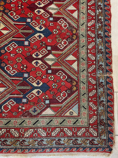 Fine Antique Natural Dyes Caucasian Soumak Area Rug 73''x91'' by Rugistan - product image 13 for Resin Society