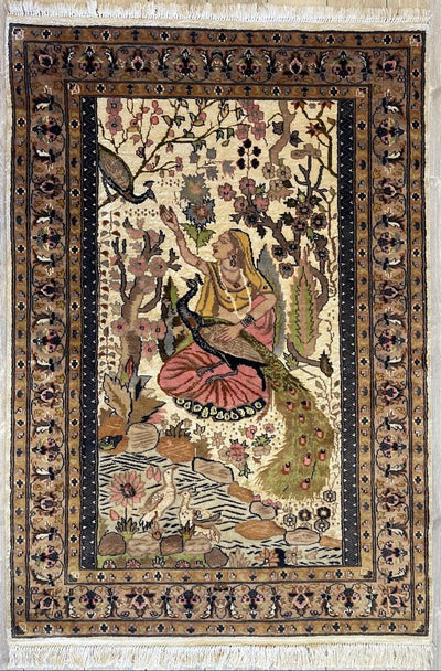 Fine Handmade Pictorial Rug 71'’ x 48'’ by Rugistan - product image 2 for Resin Society