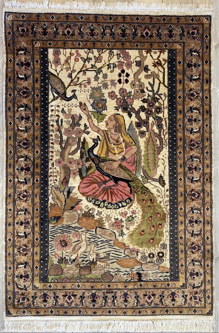 Fine Handmade Pictorial Rug 71'’ x 48'’ by Rugistan - product image 2 for Resin Society