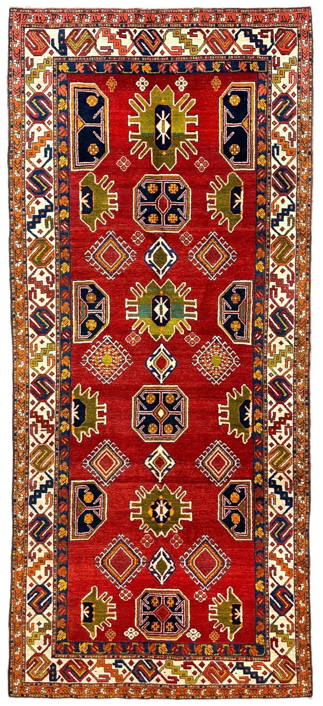 Hand-Knotted Persian Meshgin Wool Rug – 5’ x 11’ – Vintage Tribal by Rugistan - main product image for Resin Society