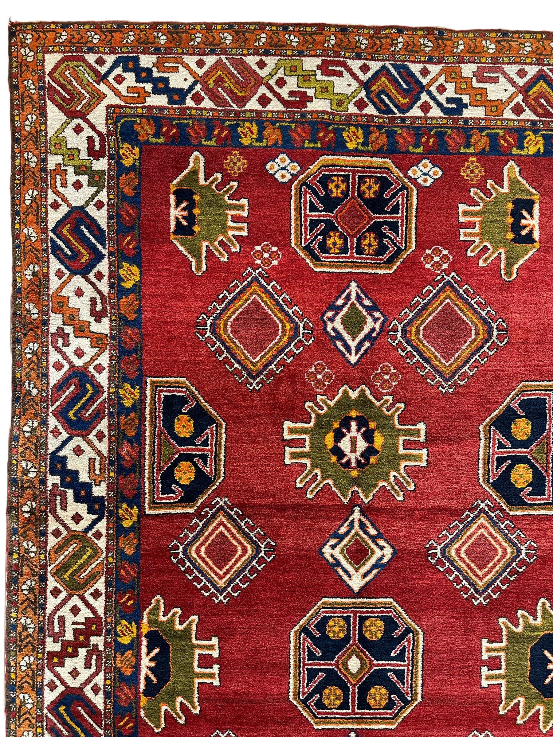 Hand-Knotted Persian Meshgin Wool Rug – 5’ x 11’ – Vintage Tribal by Rugistan - product image 8 for Resin Society