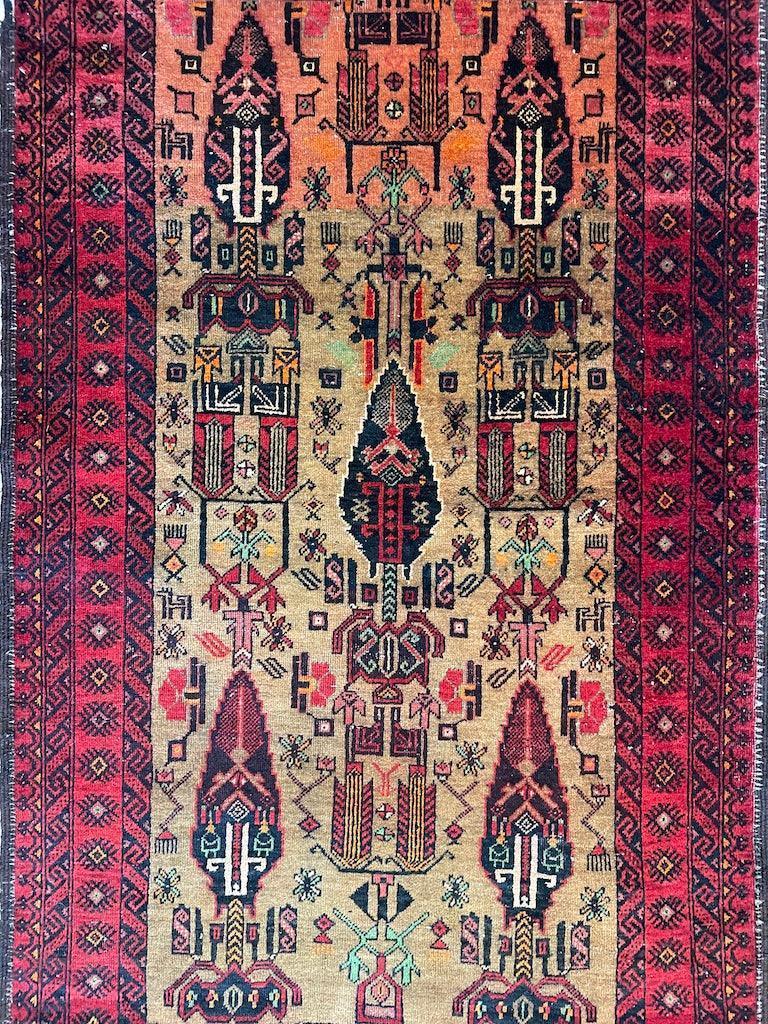 Fine Vintage Wool Baluch Rug 6x4 ft by Rugistan - main product image for Resin Society