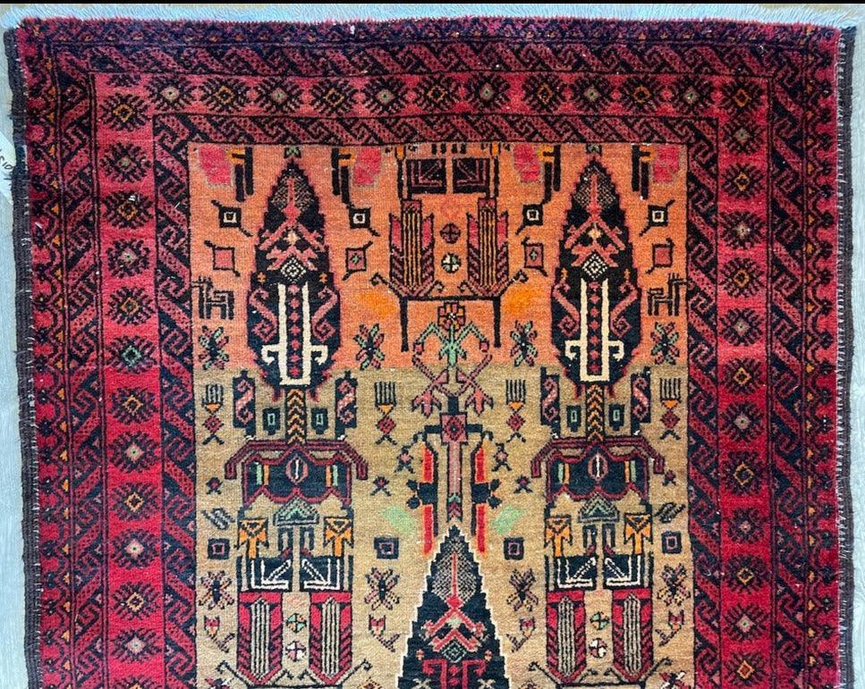 Fine Vintage Wool Baluch Rug 6x4 ft by Rugistan - product image 10 for Resin Society