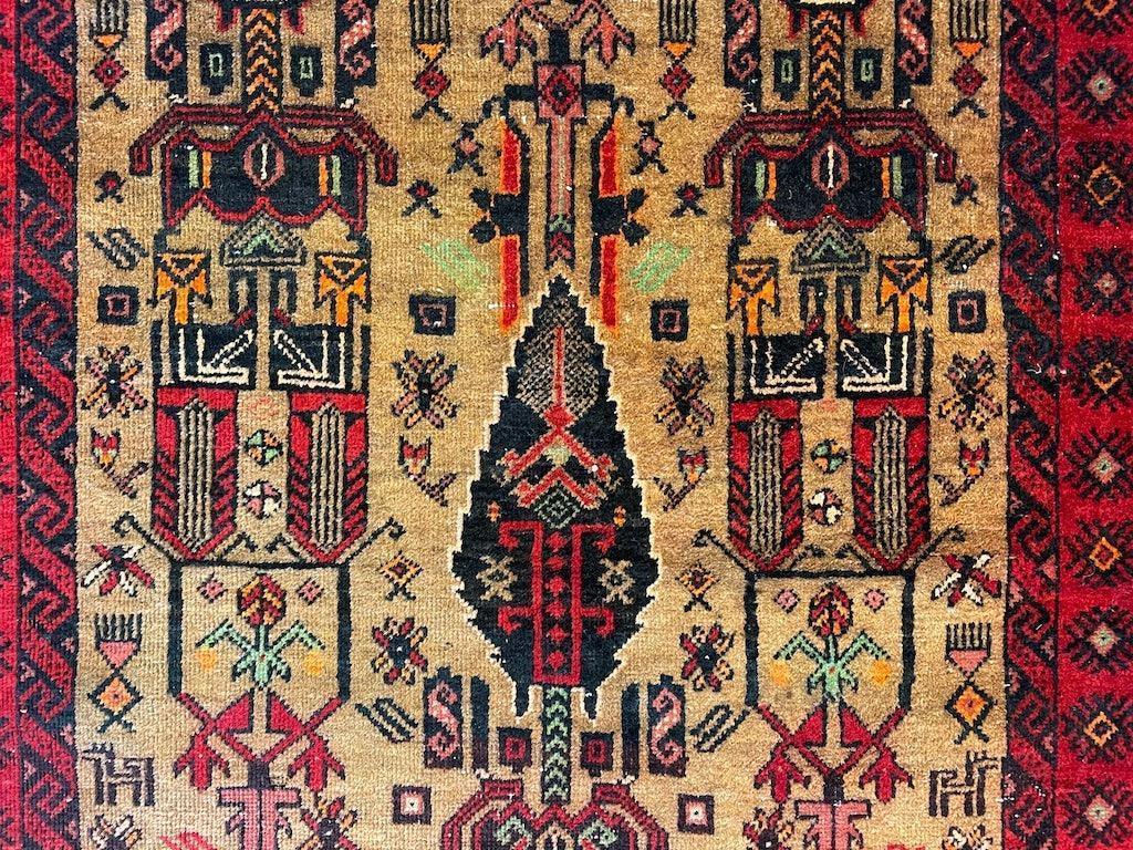 Fine Vintage Wool Baluch Rug 6x4 ft by Rugistan - product image 3 for Resin Society
