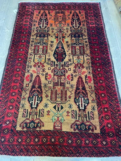 Fine Vintage Wool Baluch Rug 6x4 ft by Rugistan - product image 5 for Resin Society