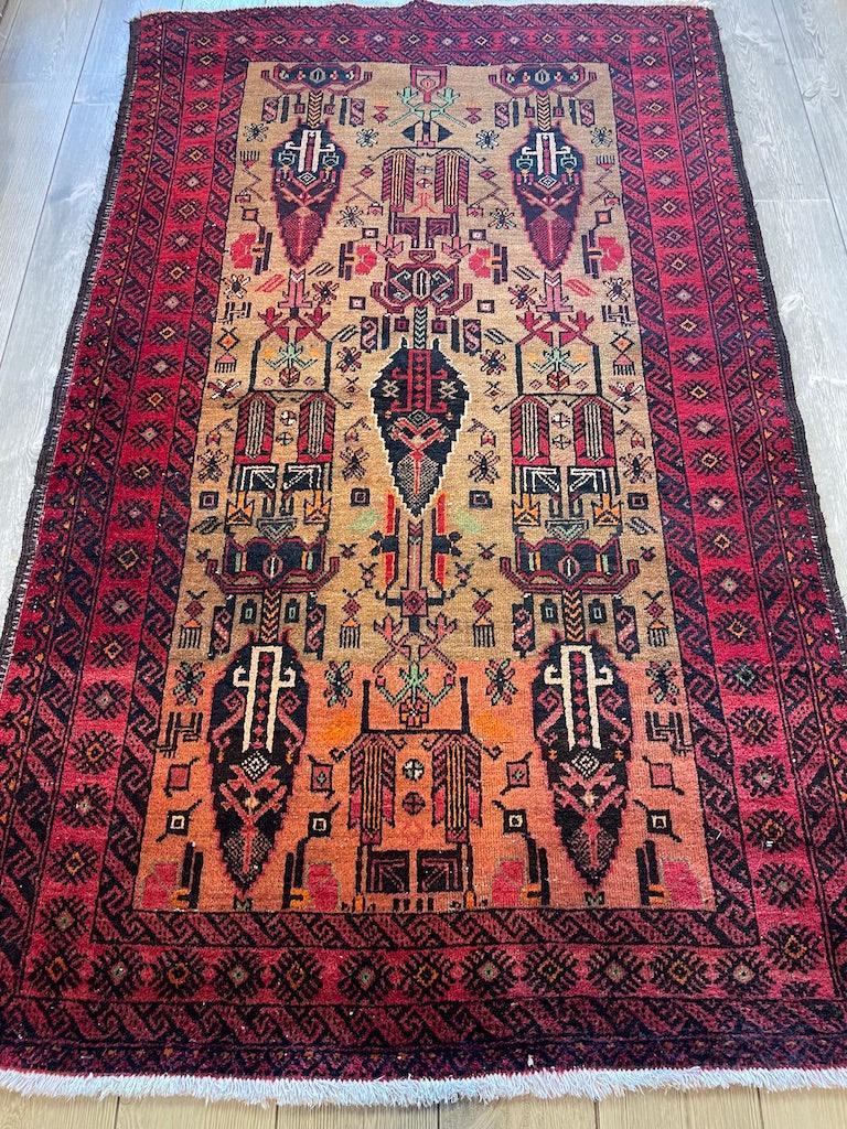 Fine Vintage Wool Baluch Rug 6x4 ft by Rugistan - product image 7 for Resin Society