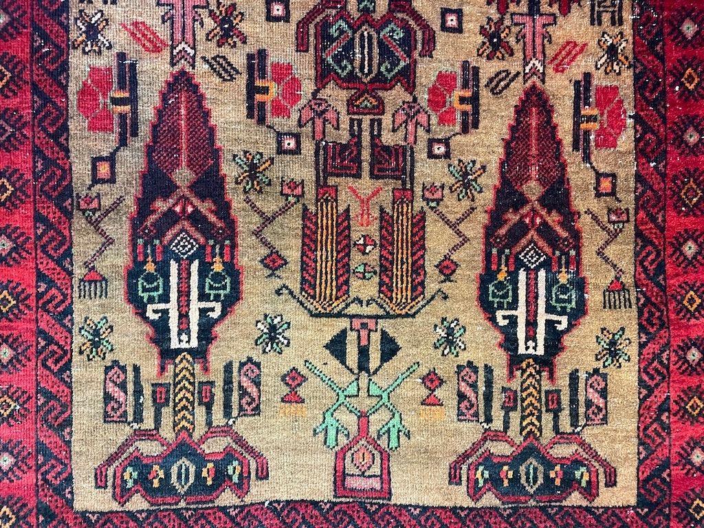 Fine Vintage Wool Baluch Rug 6x4 ft by Rugistan - product image 9 for Resin Society