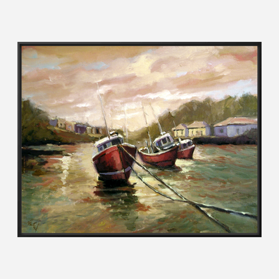 Fishing Boats at Sunset by John Beard Collection - product image 5 for Resin Society