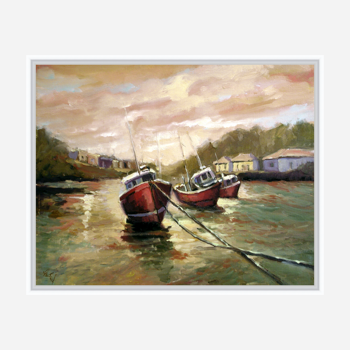Fishing Boats at Sunset by John Beard Collection - product image 6 for Resin Society