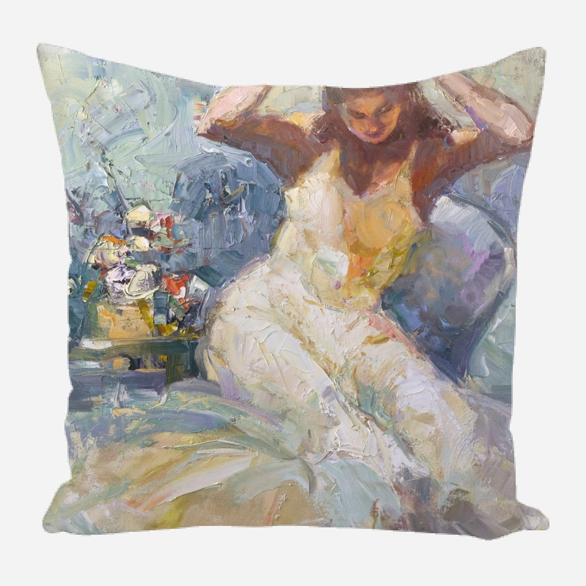 Fixing her Hair Pillow by John Beard Collection - main product image for Resin Society