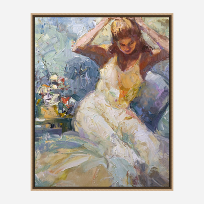 Fixing Her Hair Artist Enhanced Canvas Print by John Beard Collection - product image 8 for Resin Society