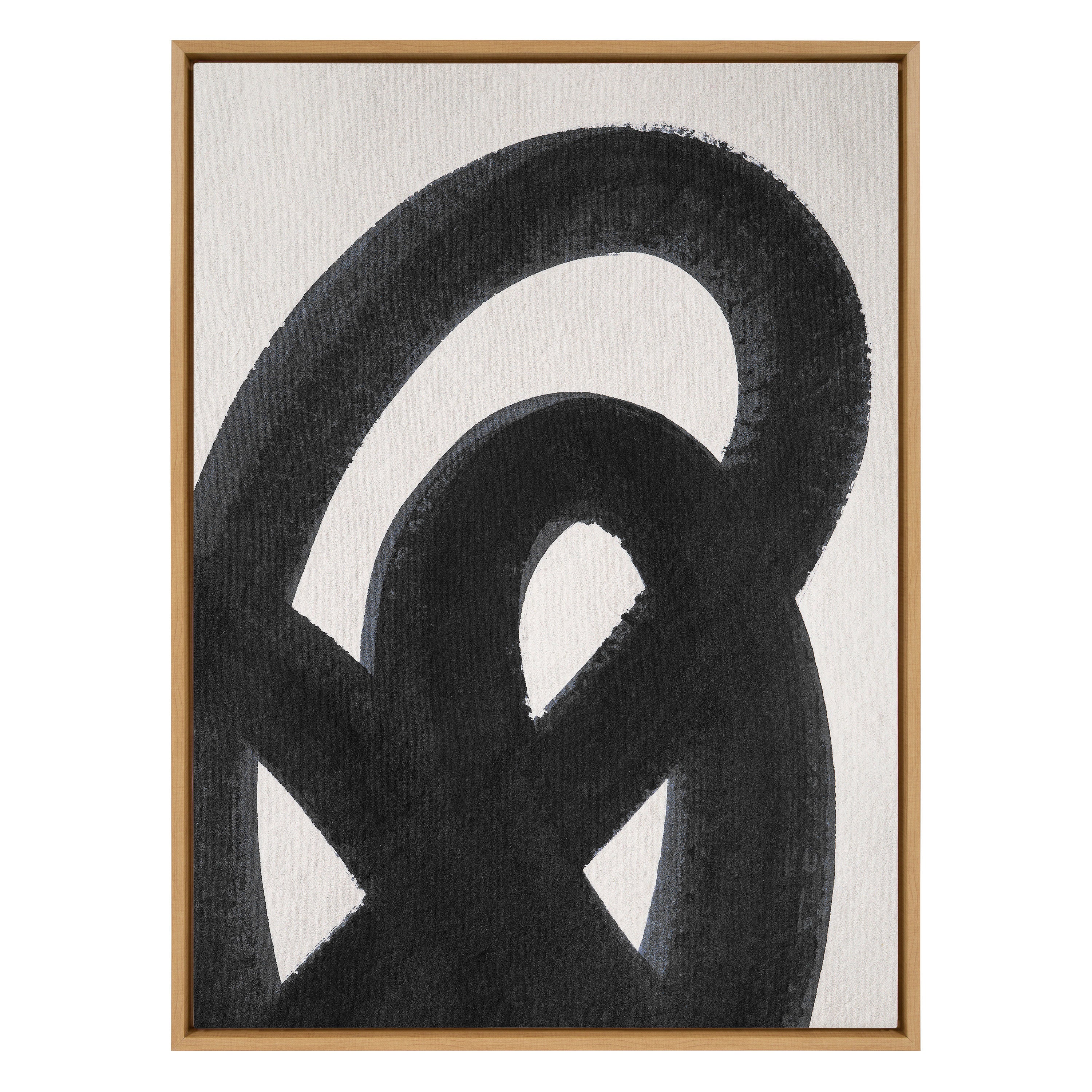 Sylvie Japandi 12 Black Framed Canvas by Rocket Jack