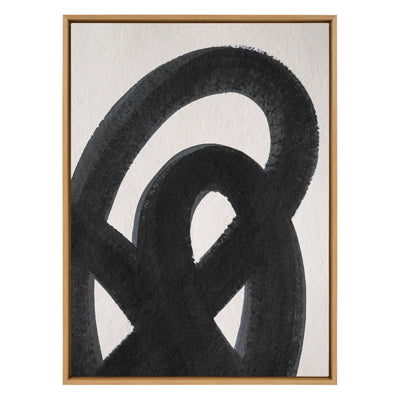 Sylvie Japandi 12 Black Framed Canvas by Rocket Jack