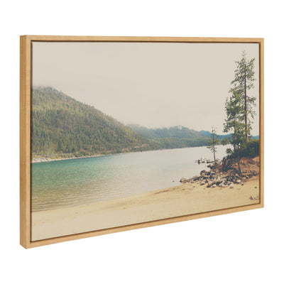 Sylvie Lake Tahoe California Mountain Sand Harbor Framed Canvas by kateandlaurel - product image 11 for Resin Society