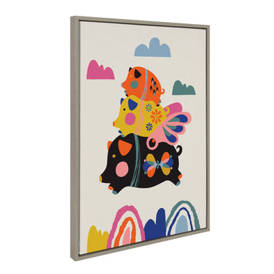 Sylvie Flying Pigs Framed Canvas by kateandlaurel - product image 12 for Resin Society