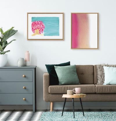 Sylvie Champagne Shimmer Framed Canvas by kateandlaurel - product image 10 for Resin Society