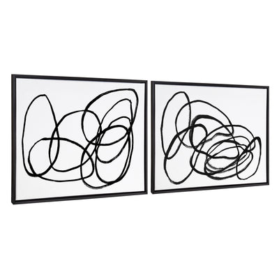 Sylvie Ring of Light and Ring of Light 2 Framed Canvas Art Set by Nikki Chu