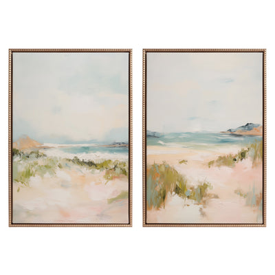 Sylvie Beaded Tranquil Landscape III and V Framed Canvas Art Set by Amy Lighthall