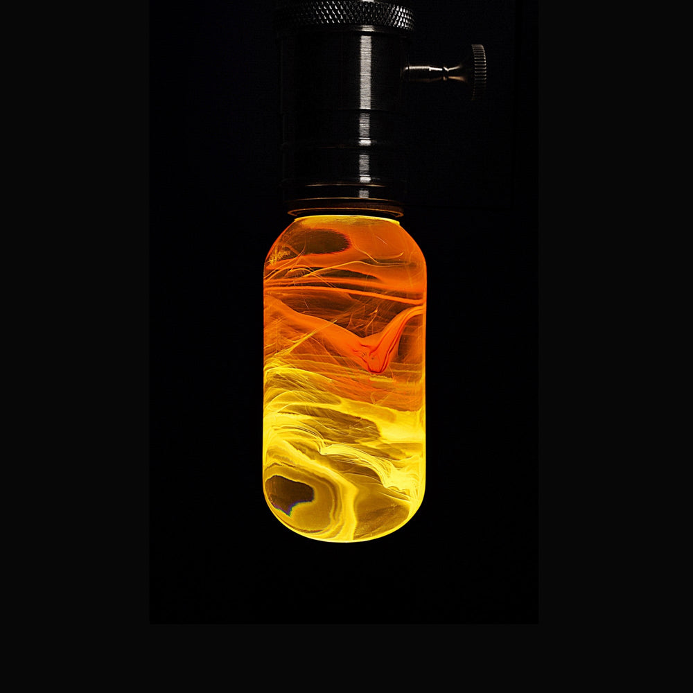 EP Light Flame Decorative Resin LED Bulb showing flame effect inside resin bulb