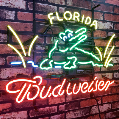Florida Gator Budweiser Neon Signs Light by Neon Signs Land - product image 3 for Resin Society