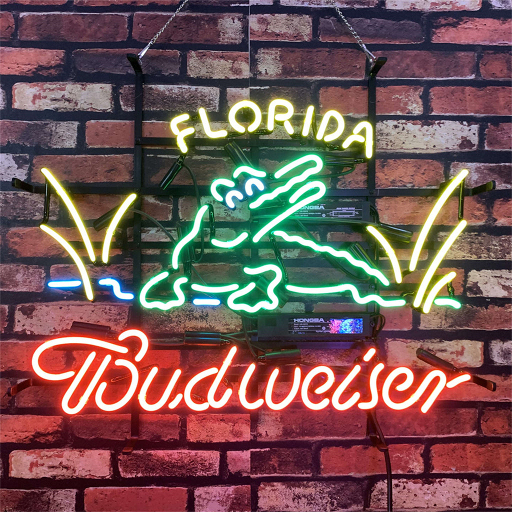 Florida Gator Budweiser Neon Signs Light by Neon Signs Land - main product image for Resin Society