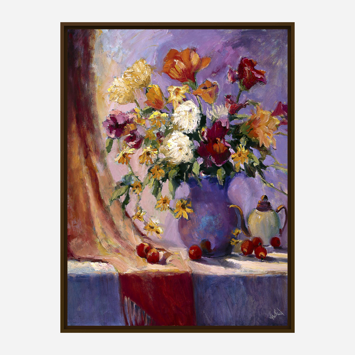 Flowers Still Life Artist Enhanced Canvas Print by John Beard Collection - product image 7 for Resin Society