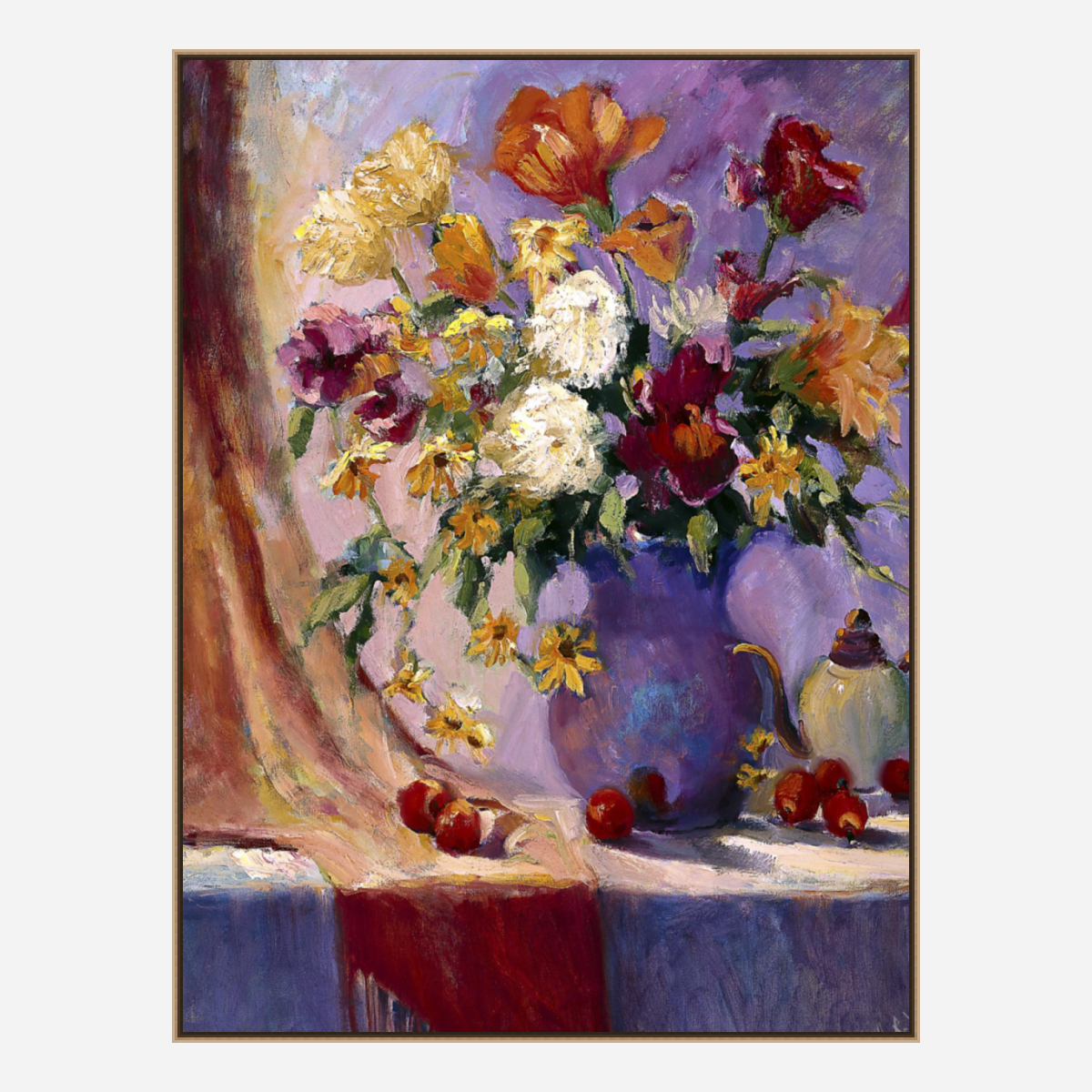 Flowers Still Life Artist Enhanced Canvas Print by John Beard Collection - product image 8 for Resin Society