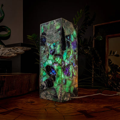 Fluorite Crystal Table Lamp #2 (Small Size) by Vilona Onyx - product image 2 for Resin Society