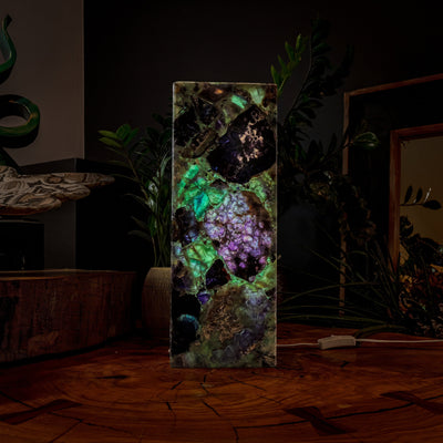 Fluorite Crystal Table Lamp #2 (Small Size) by Vilona Onyx - product image 6 for Resin Society