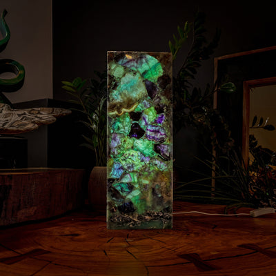 Fluorite Crystal Table Lamp #2 (Small Size) by Vilona Onyx - product image 3 for Resin Society