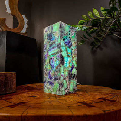 Fluorite Crystal Table Lamp #3 (Small Size) by Vilona Onyx - product image 5 for Resin Society
