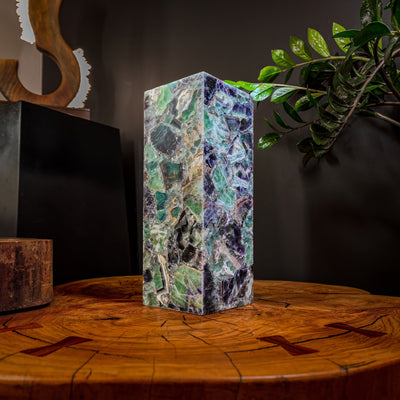 Fluorite Crystal Table Lamp #3 (Small Size) by Vilona Onyx - product image 2 for Resin Society