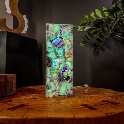 Fluorite Crystal Table Lamp #3 (Small Size) by Vilona Onyx - product image 3 for Resin Society