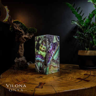 Fluorite Crystal Table Lamp #6 (Miniature Size) by Vilona Onyx - product image 4 for Resin Society