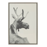 Sylvie Moose BW Framed Canvas by kateandlaurel - main product image for Resin Society