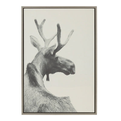 Sylvie Moose BW Framed Canvas by kateandlaurel - main product image for Resin Society