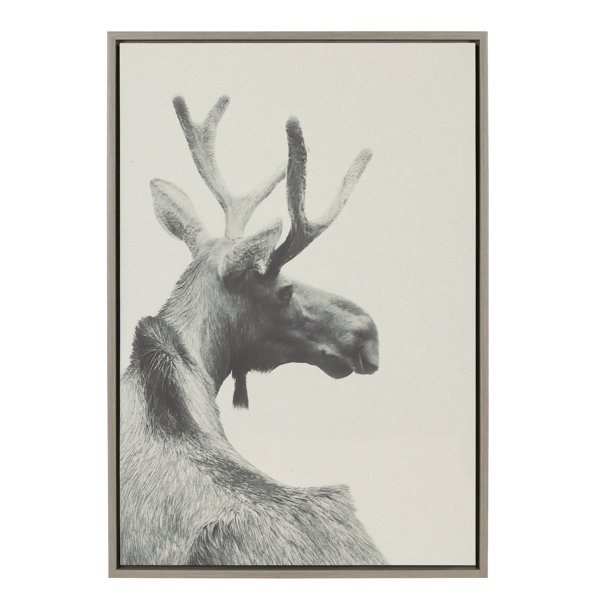 Sylvie Moose BW Framed Canvas by kateandlaurel - product image 7 for Resin Society