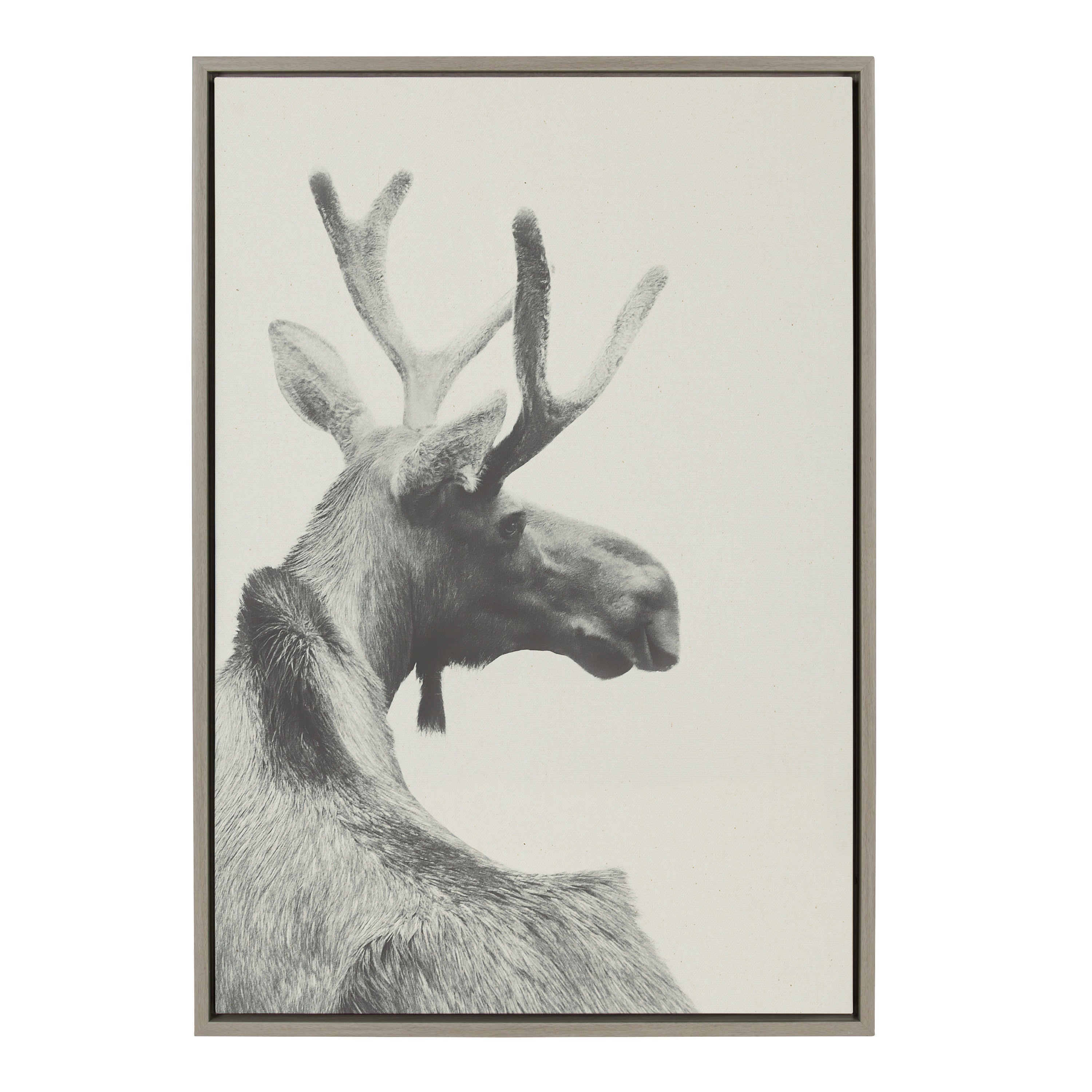Sylvie Moose BW Framed Canvas by kateandlaurel - product image 7 for Resin Society