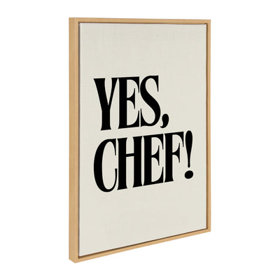 Sylvie Yes Chef Framed Canvas by Saint and Sailor Studios