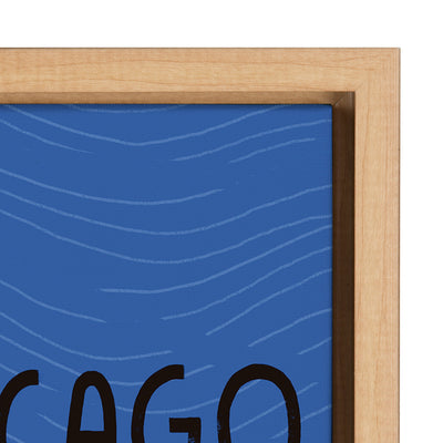 Sylvie Chicago Illustration Framed Canvas by kateandlaurel - product image 3 for Resin Society