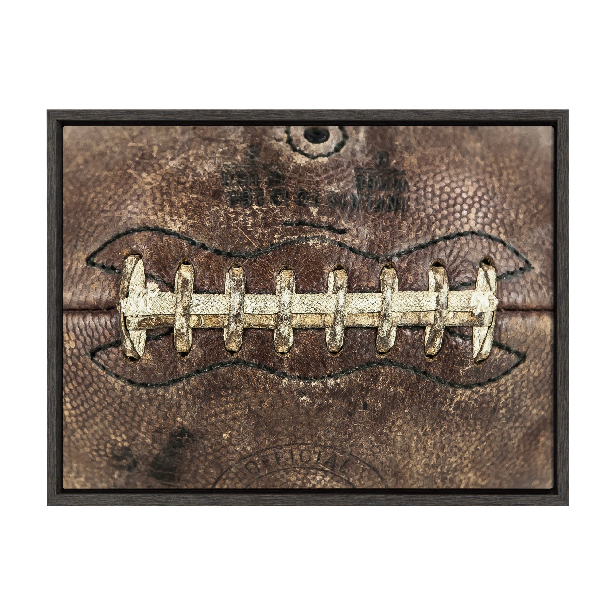 Sylvie Football Laces Framed Canvas by kateandlaurel - product image 9 for Resin Society