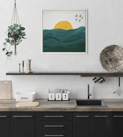 Sylvie Horizon Framed Canvas by kateandlaurel - product image 4 for Resin Society