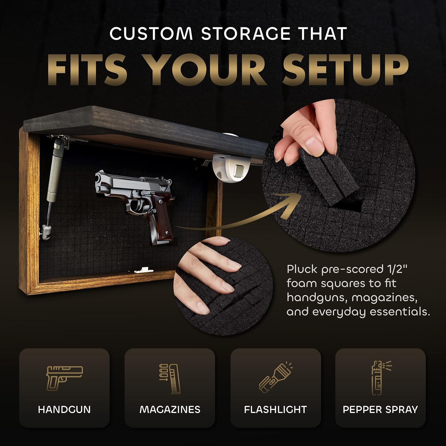 Hidden Gun Storage Cabinet by Bellewood Designs - product image 5 for Resin Society
