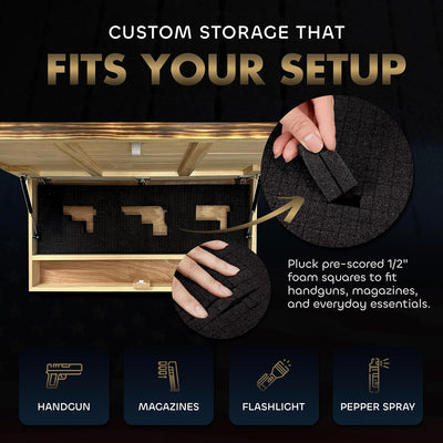 American Flag Challenge Coin Display and Hidden Gun Cabinet by Bellewood Designs - product image 6 for Resin Society